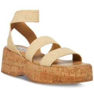 Steve Madden Tan Platform Sandals with Chunky Sole